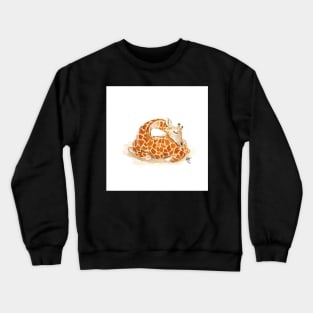 Sleeping baby giraffe Crewneck Sweatshirt